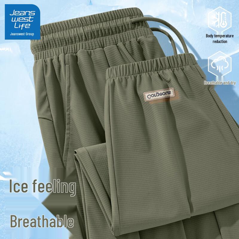 JEANSWEST LIFE Мужские летние джоггеры из ледяного шелка, устойчивые к сминанию