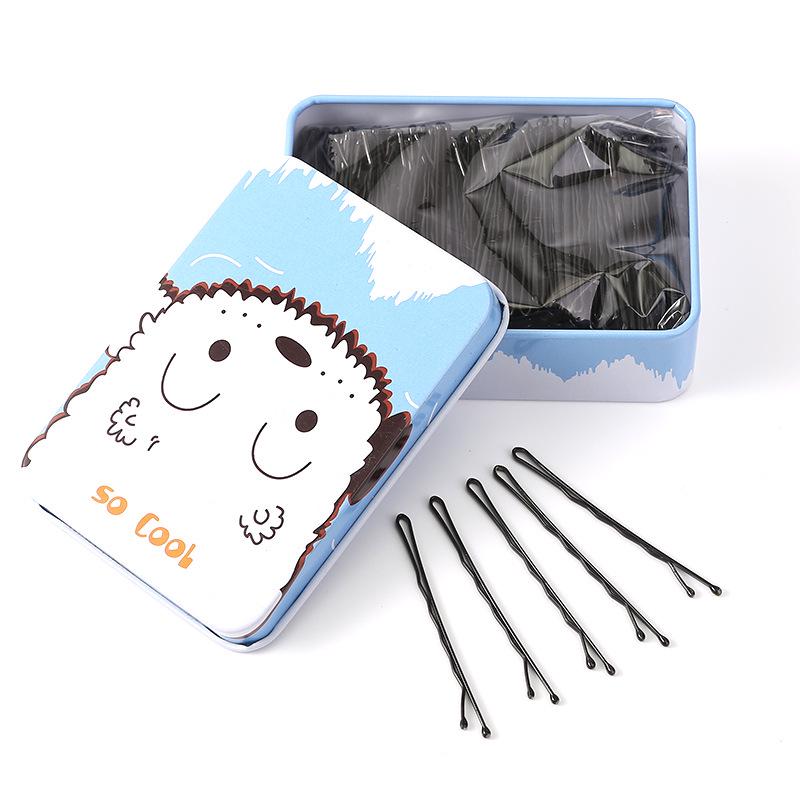 Одинарная черная шпилька-зажим для челок и высоких причесок