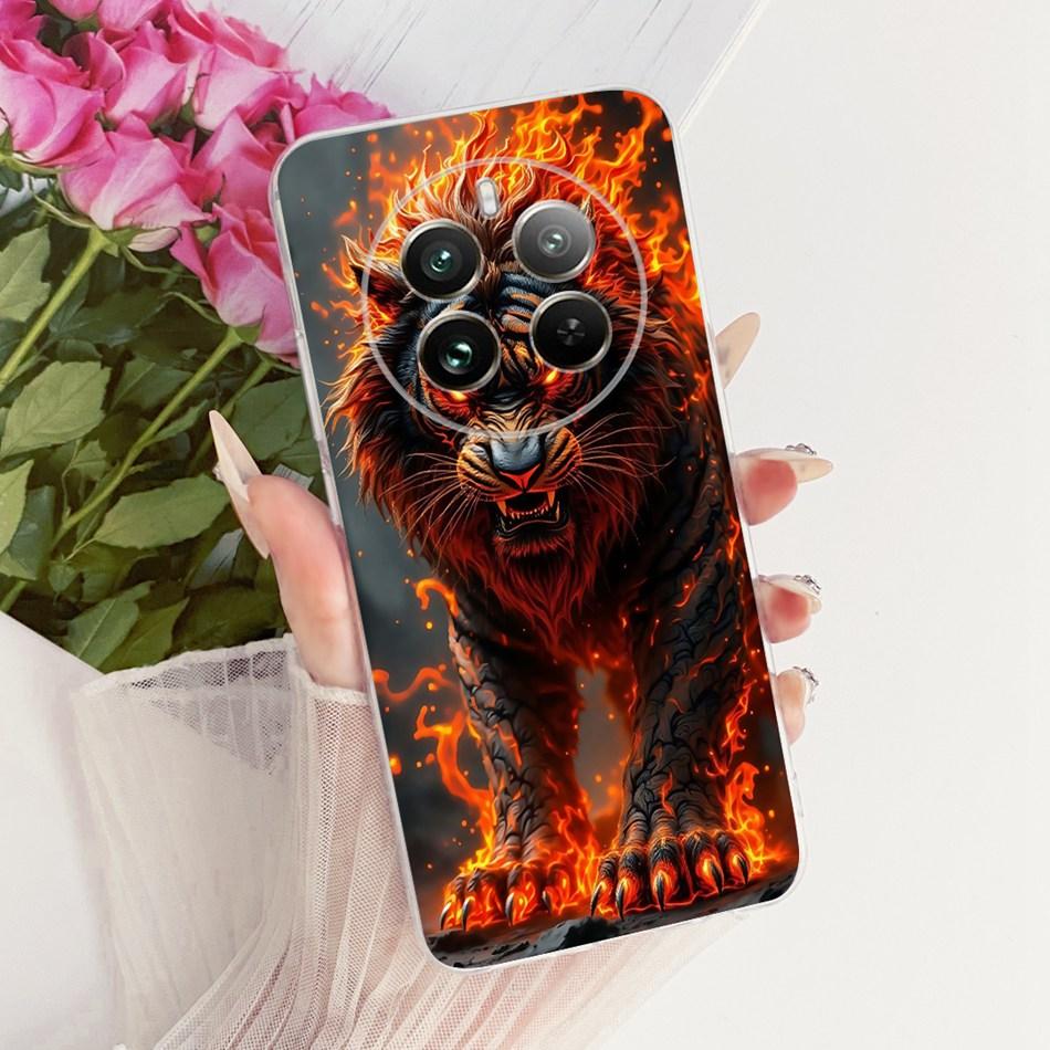 Для Realme 12+ 12X 12 5G Крутой Чехол для Телефона с Рисунком Дракона и Тигра Для Realme12 5G 12 Plus 12X 12Plus Мягкие Силиконовые TPU Чехлы