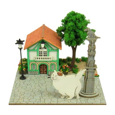 Sankei Studio Ghibli Mini Возвращение кота Мута и Кошачье бюро Масштаб 1:150 Бумажная модель MP07-63