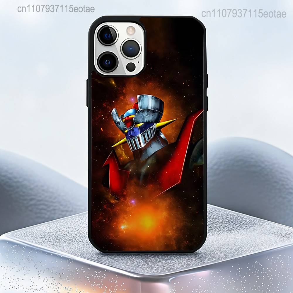 M-Mazinger Z Robot Magnetic Wireless Charging Case For iPhone 11,12,13,14,15,16,17,Pro,Max,Plus Shockproof Cover