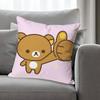 Милая наволочка для подушки с мультяшным персонажем Rilakkuma, разных размеров, квадратная, для декора автомобиля, дома, спальни, индивидуальный подарок на День святого Валентина