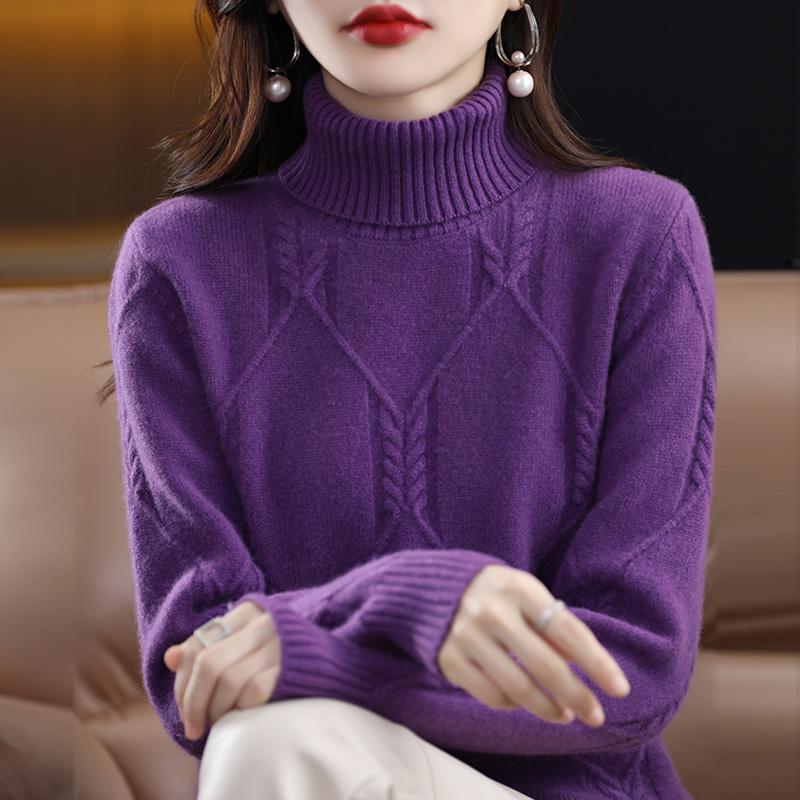 Женский кашемировый свитер Qinghe кашемир 30% кашемир 70% шерсть осенне-зимний кашемировый толстый пуловер мягкий и теплый