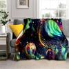 Solar System Soft Plush Sofa Bed Throwing Cartoon Picnic Blankets Modern Flannel Blanket Cover Gedruckt Bettdecke Geschenk
