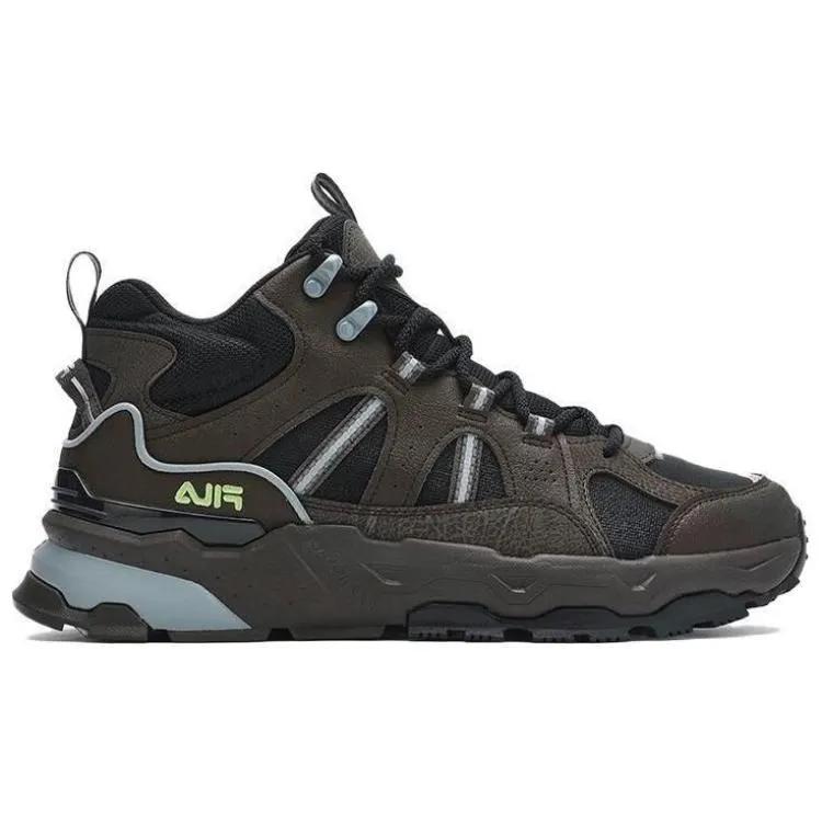 FILA Trek 1S Mesh , Textile , Synthetic Leather Cushioning , Wear Resistant Low top Casual Shoes Men's Dark Brown (Unisex) Casual Shoes