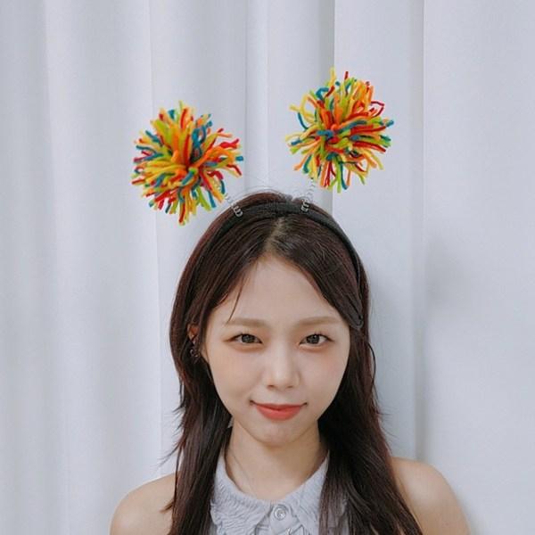 Living Duo Party Headband Accessories Set of 2, 30. Heart Ribbon Rabbit White (106)