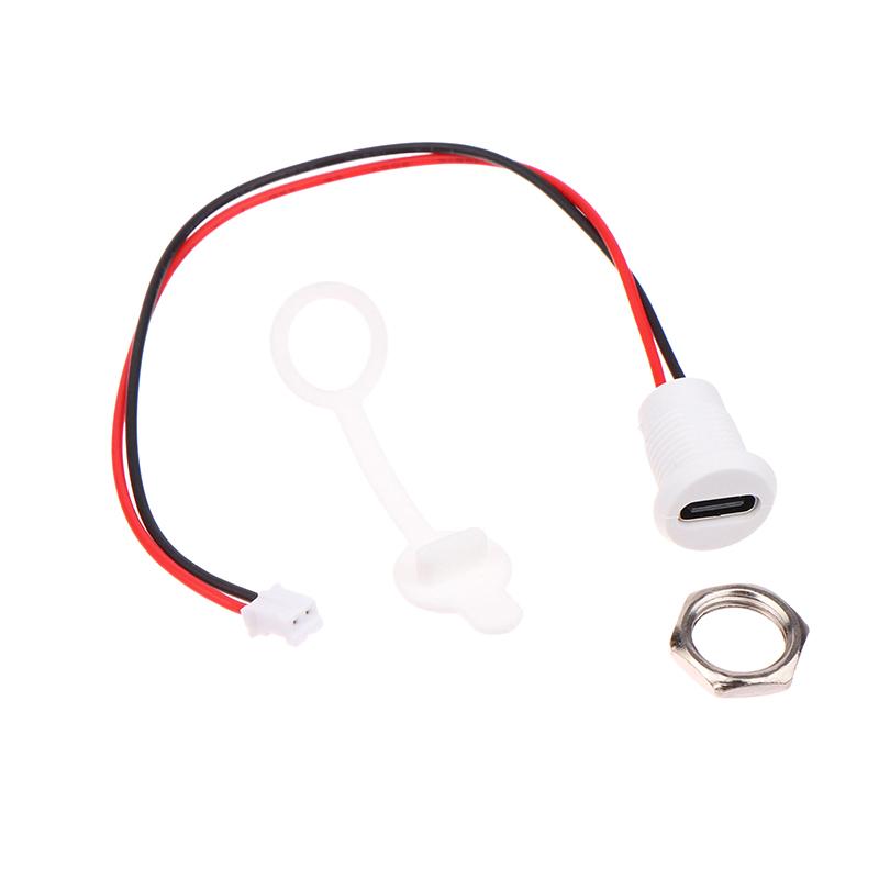 Usb-C 2P Высокотоковая зарядная розетка Гайка Защелкивающаяся защелка Пластина Usb Type-C Female Водонепроницаемый разъем Type C Female Jack