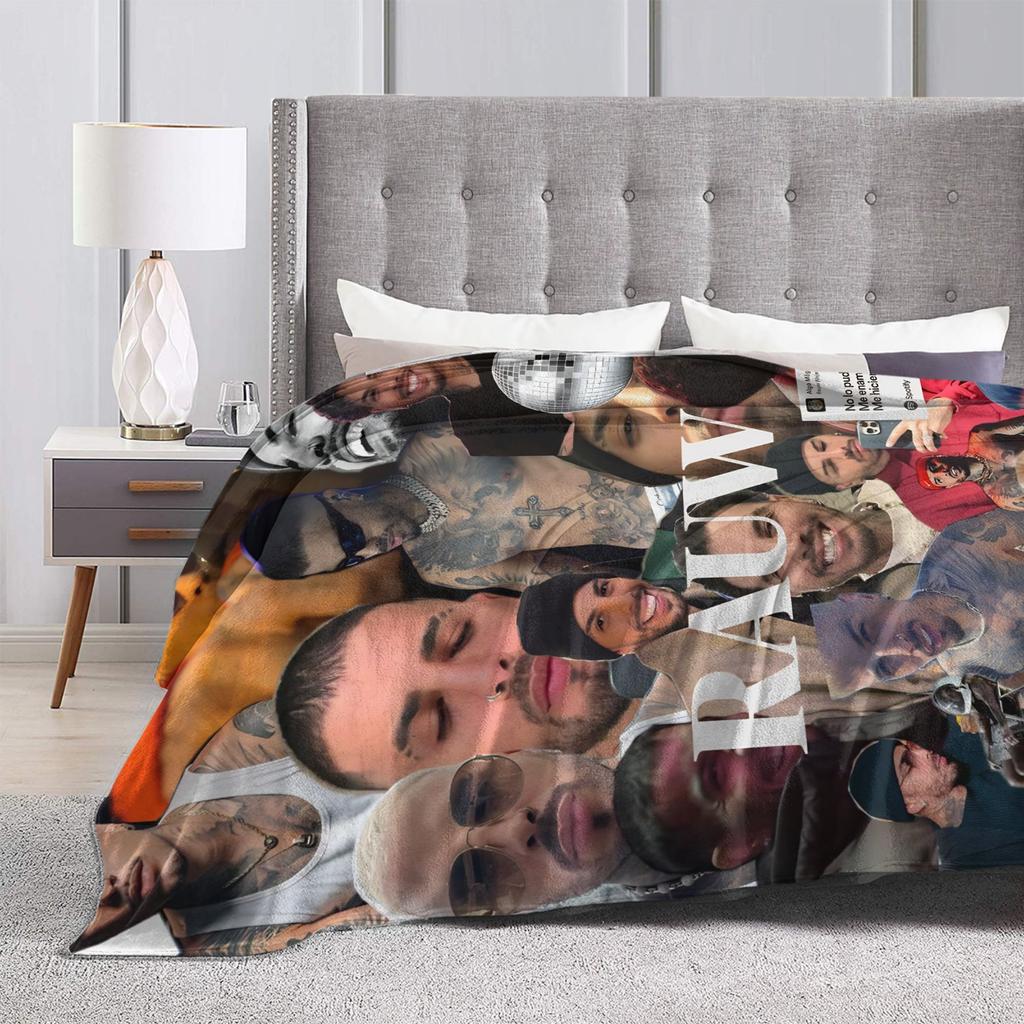 Stylish Rauw Alejandro Singer Rapper Blanket Super Soft Velvet  Comfortable Throw Blankets Machine Washable