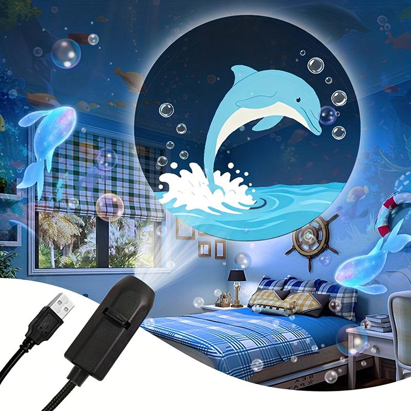 Светодиодный проектор USB Светодиодный проектор USB Светодиодная проекционная лампа с морской жизнью Светодиодный проектор с 10 узорами