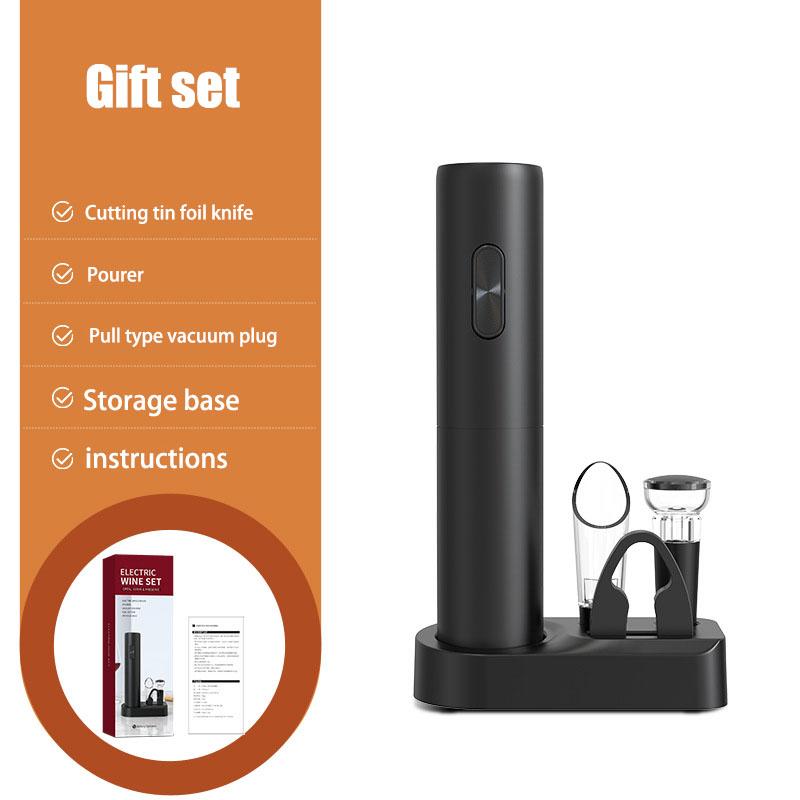 Электрическая открывалка для бутылок, набор для вина, водитель, автоматическая электрическая открывалка для бутылок с зарядным устройством, для любителей вина, кухня