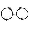 1 Pair Magnetic Couples Bracelets Adjustable Mutual Attraction Heart Shape Bell Rope Relationship
