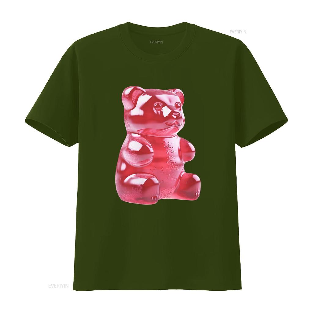Футболка GUMMY BEAR TEE CANDY POP ART Футболка СЛАДОСТИ ПОДАРОК ДЛЯ МУЖЧИН ЖЕНЩИН ПОДРОСТКОВ ВЕЧЕРИНКА винтажная Стильная универсальная удобная с принтом