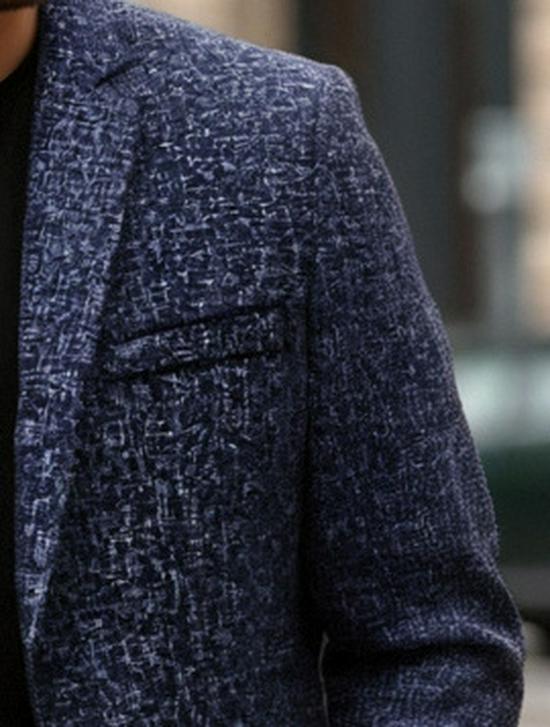 Мужской тонкий однобортный повседневный блейзер 2025 - Весна/Осень, Не требующий глажки