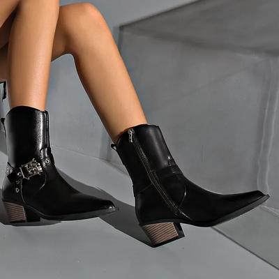 Женские новые модные дизайнерские туфли на высоком каблуке с острым носком, женские зимние простые однотонные женские сапоги для банкета и вечеринки на открытом воздухе