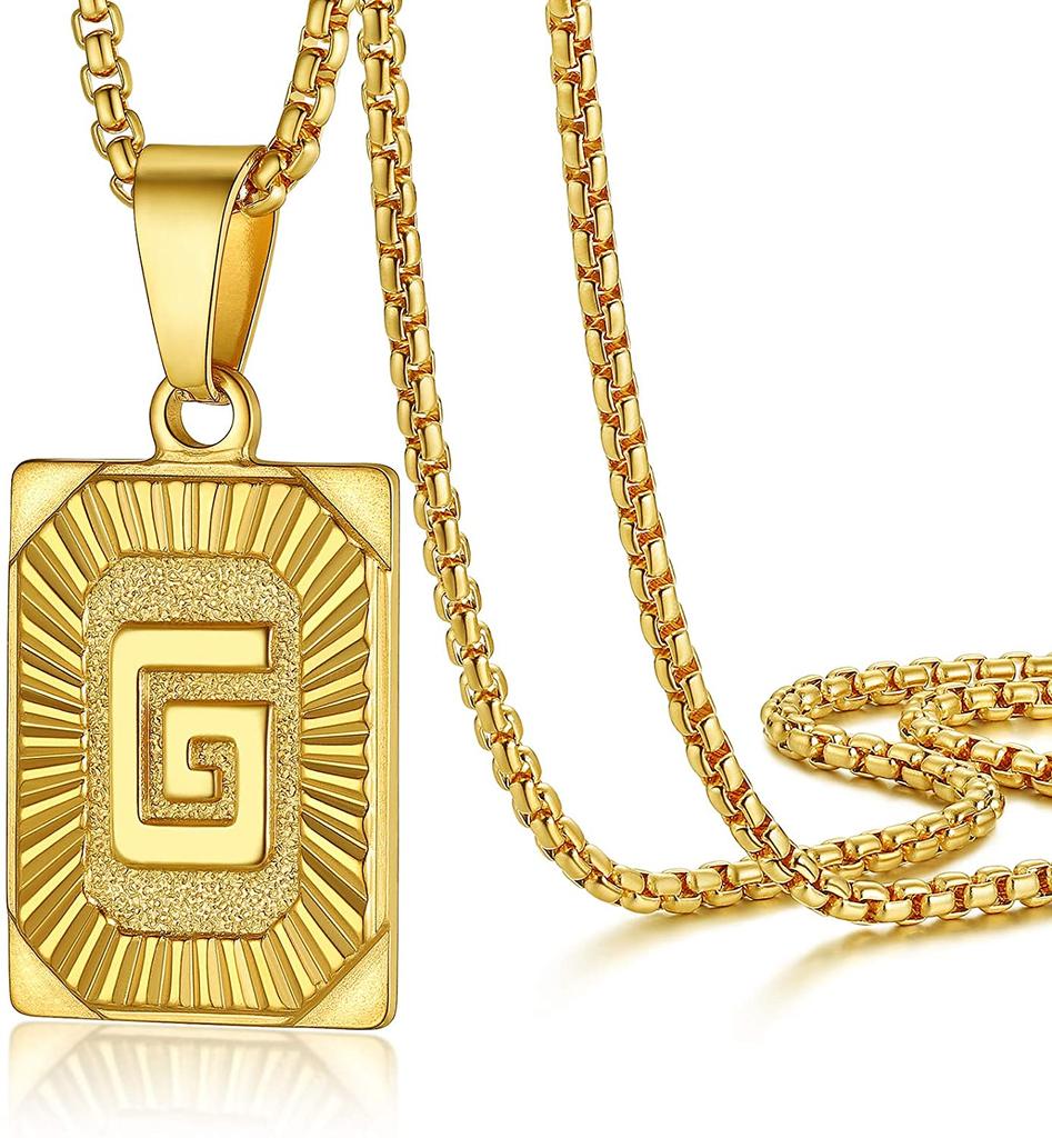 Модное 26-буквенное ожерелье золотого цвета с подвеской для мужчин и женщин, кубинская цепочка для пары, очаровательное первоначальное ожерелье, колье, ювелирное изделие, воротник