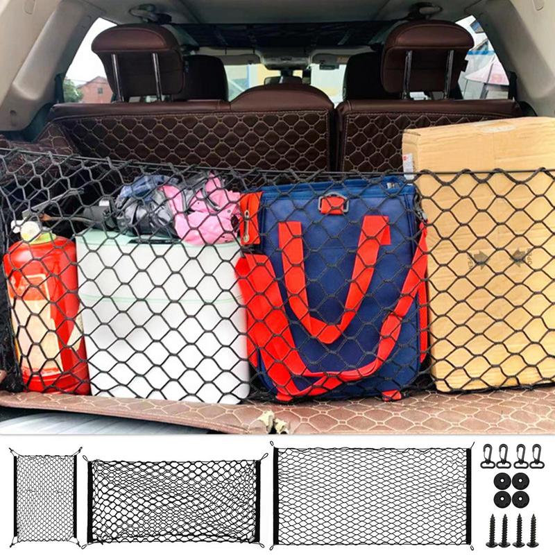 Сетка для багажника автомобиля, сетка для багажника и задней части автомобиля, сетка для хранения вещей для автомобилей, прочная сетка для багажника внедорожника для кемпинга и рыболовных лодок
