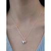 (925 Silver) Witty Cubic Heart Necklace Nz2090