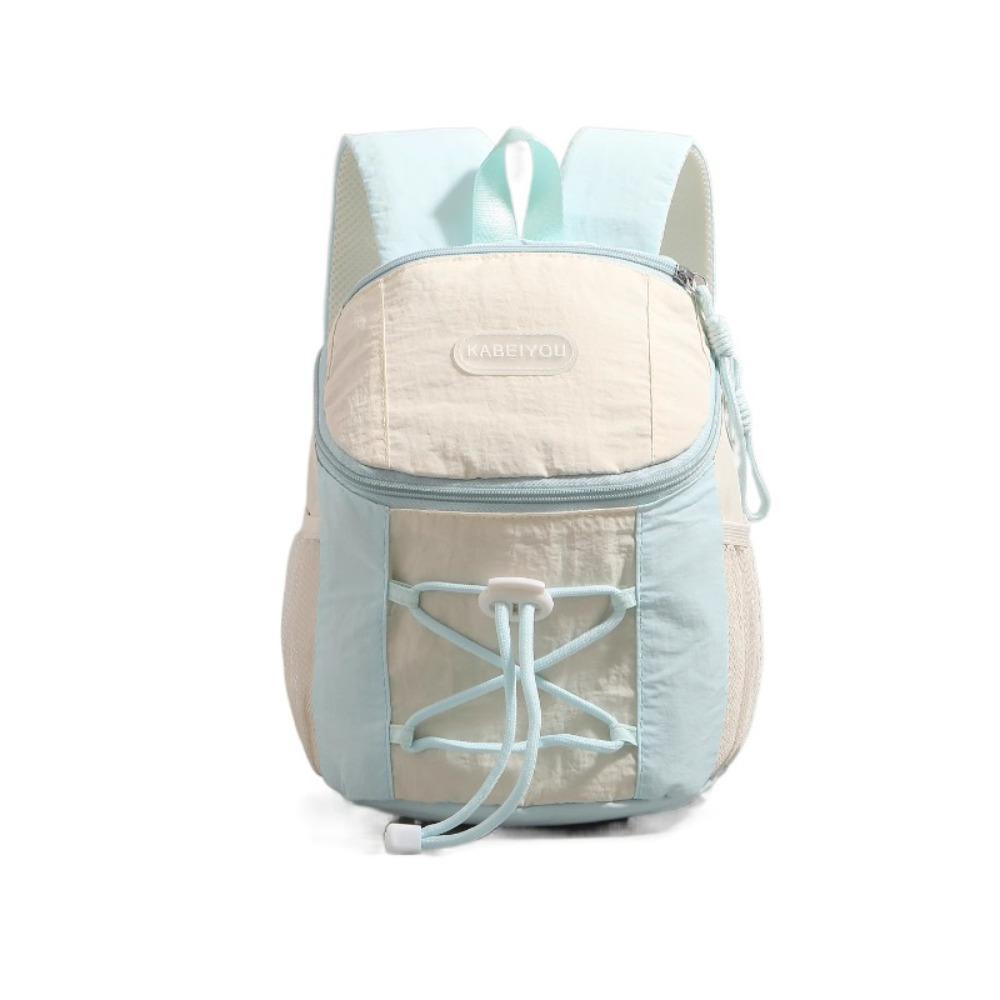 Patchwork Drawstring Backpack Y2k Student Schoolbag Versatile Casual Travel Bag Hiking