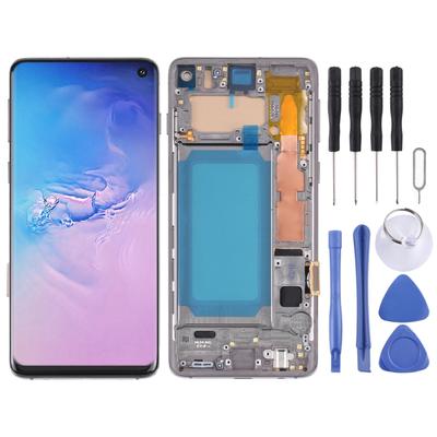 TFT ЖК-экран для Samsung Galaxy S10 SM-G973, дигитайзер в сборе с рамкой, не поддерживает идентификацию отпечатков пальцев
