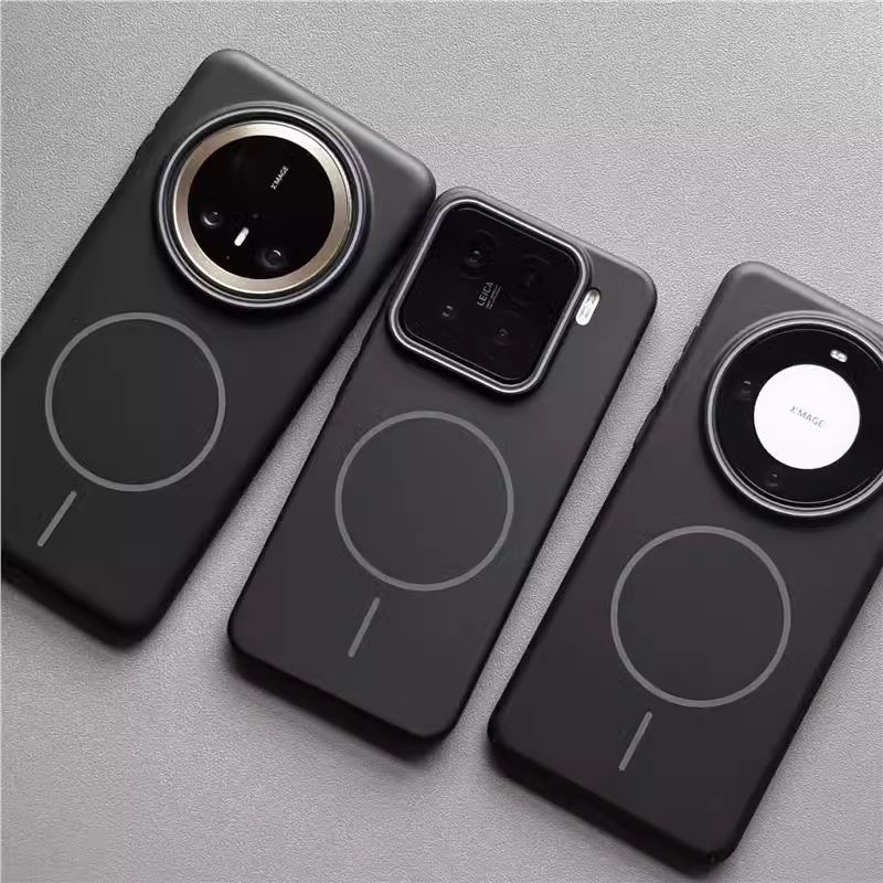 Minimal Fine Ring Magnetic Mobile Phone Case Is Suitable for Samsung S25ultra Matte Skin S24 + Ultra-thin S23plus Titanium
