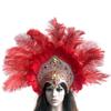 Feather Feather Headdress Sequins Crown Headdress Vintage Hair Accessories  Adults