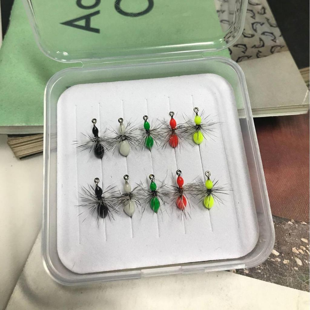 Прозрачная пластиковая коробка для приманок из насекомых Luya с ящиком для хранения крючков для ловли рыбы нахлыстом.