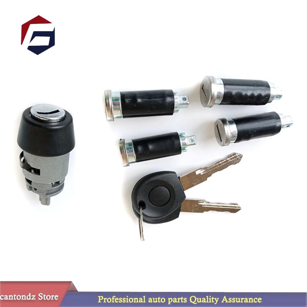 701837205 For VW T4 Caravelle MK IV 1990-2003 Transporter T4 90-03 1 Ignition Switch + 4 Door Lock Barrel with 2