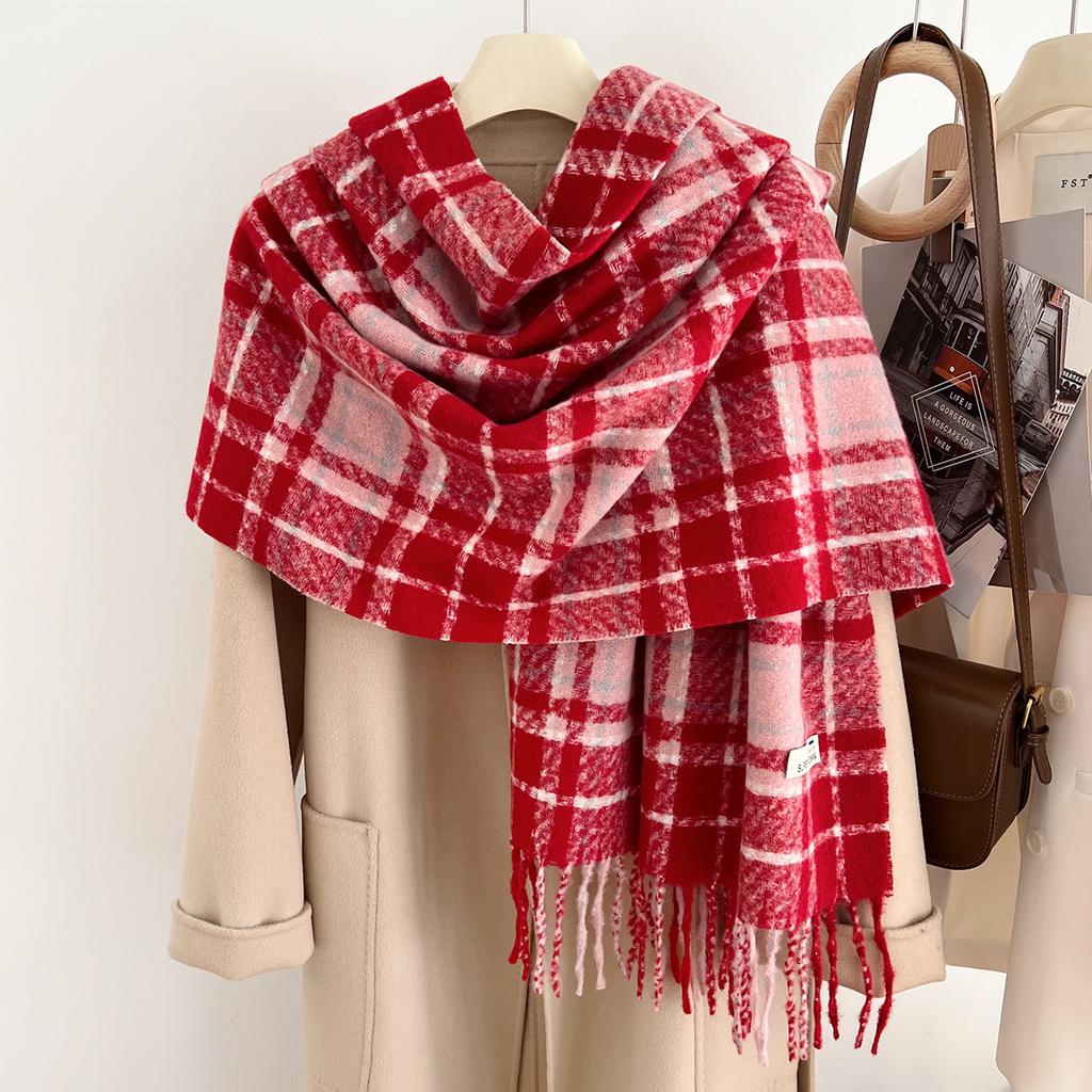 Шарф с кисточками из искусственного кашемира New Atmosphere для женщин на осень и зиму, с утолщенным бархатом и теплым воротником