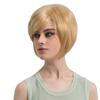 Синтетические светлые парики для женщин Короткие стрижки Парик для мамы с челкой Натуральные прически Смешанный блонд Прямые волосы Костюм для пожилой женщины