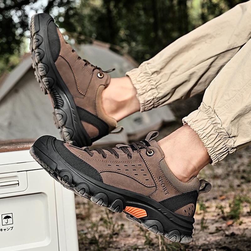 Модные мужские кроссовки из натуральной кожи для спорта, мужская повседневная обувь для путешествий, отдыха, прогулок, скалолазания, мужская обувь для отдыха на природе, походов и туризма