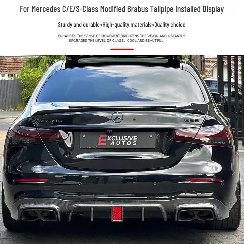 Совместимый выхлоп Brabus для Mercedes-Benz C-Class W205, E-Class W212/W213, S-Class W222 Модификация выхлопной системы