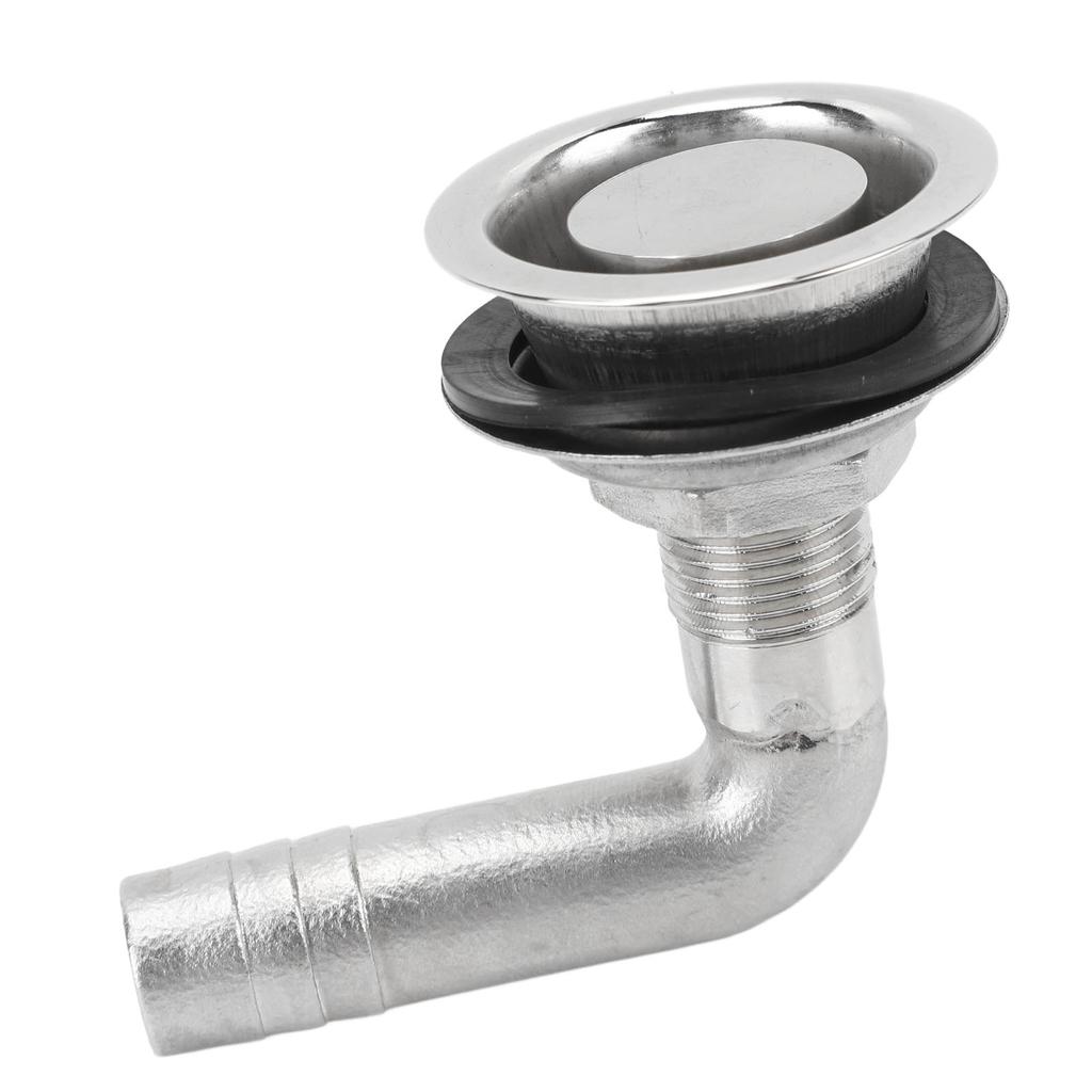 Marine Flush Mount Fuel Gas Tank Vent 316 Stainless Steel Vent Hose Fitting 90 Degrees Connector 16mm