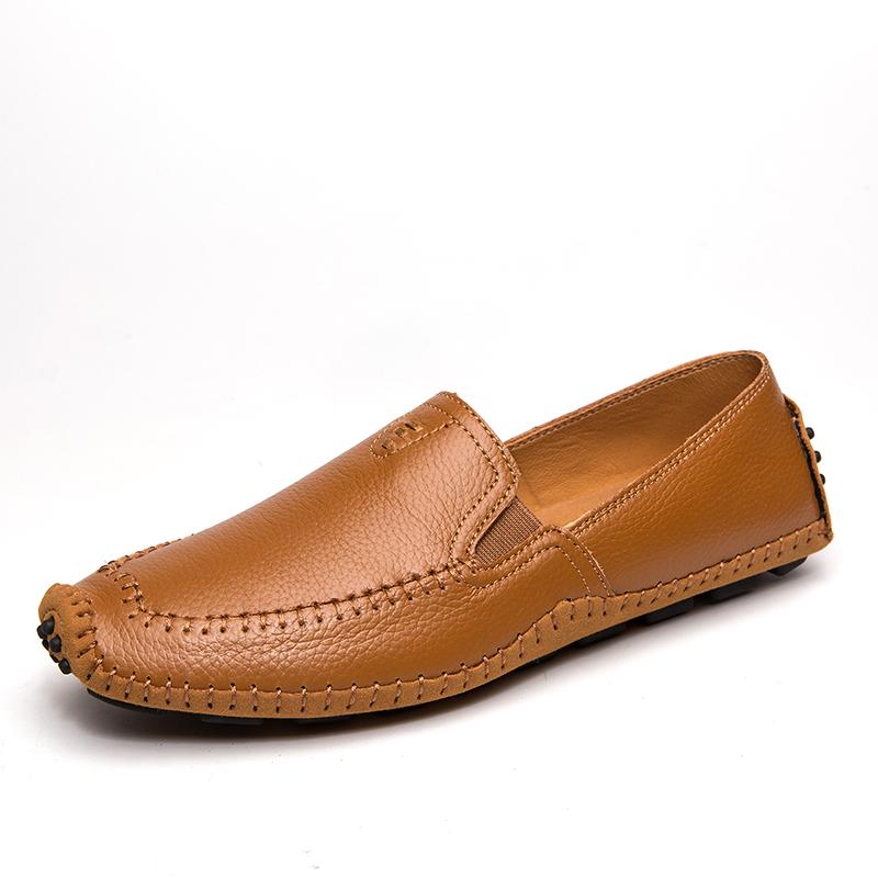 Мужские мокасины из натуральной кожи, удобные, без застежек, для вождения, мокасины, мужские, большого размера 47, итальянские повседневные деловые туфли для ходьбы на плоской подошве
