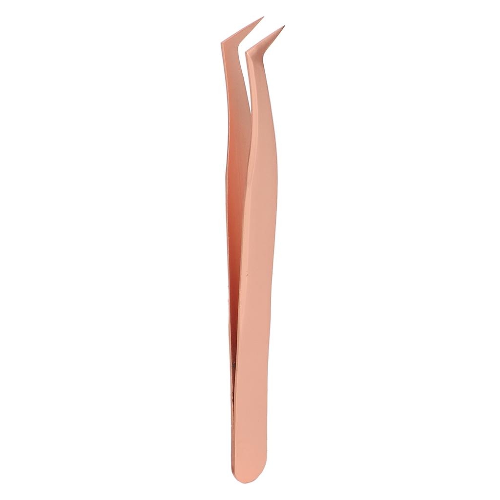Eyelash Extension Tweezers Stainless Steel Professional Precise Comfortable Grip Tightly Tip Lash Tweezers Rose Gold