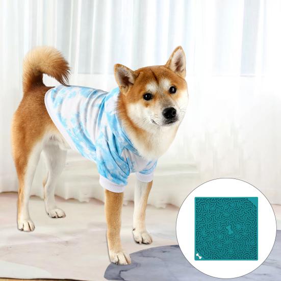 Коврик для медленного кормления собак, силиконовая подушка для лизания с присоской, коврик-головоломка с кормом для домашних животных, коврик для медленного кормления собак и кошек