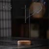 Upside Down Incense Burner Metal Frame Incense Stick Holder with Wooden Base Round Incense Tray for Home Decor Yoga Meditation