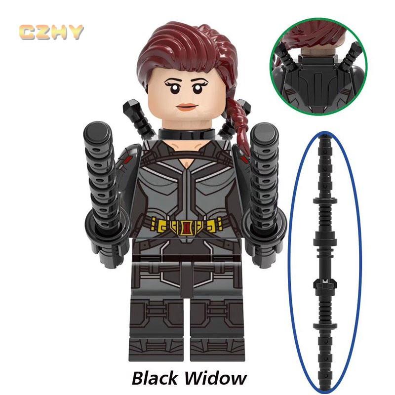Новые минифигурки Черной Вдовы, игрушки-строительные блоки супергероев