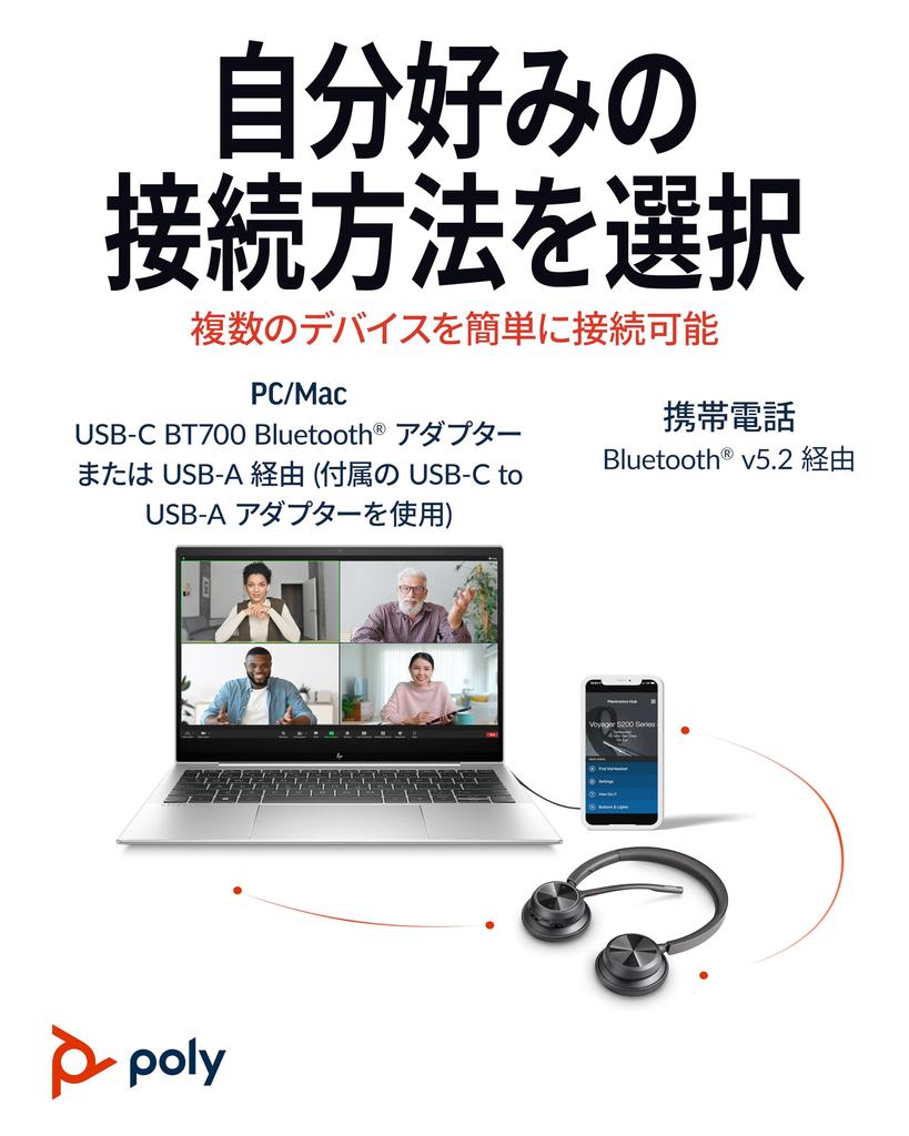 Беспроводная гарнитура Poly Voyager 4320 Сертифицированный Microsoft Bluetooth-ключ В комплекте Микрофон с функцией шумоподавления В комплекте Легкий Год изготовления