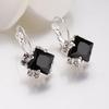 Fashion Women Shiny Rhinestone Leverback Earrings Wedding Engagement Jewelry
