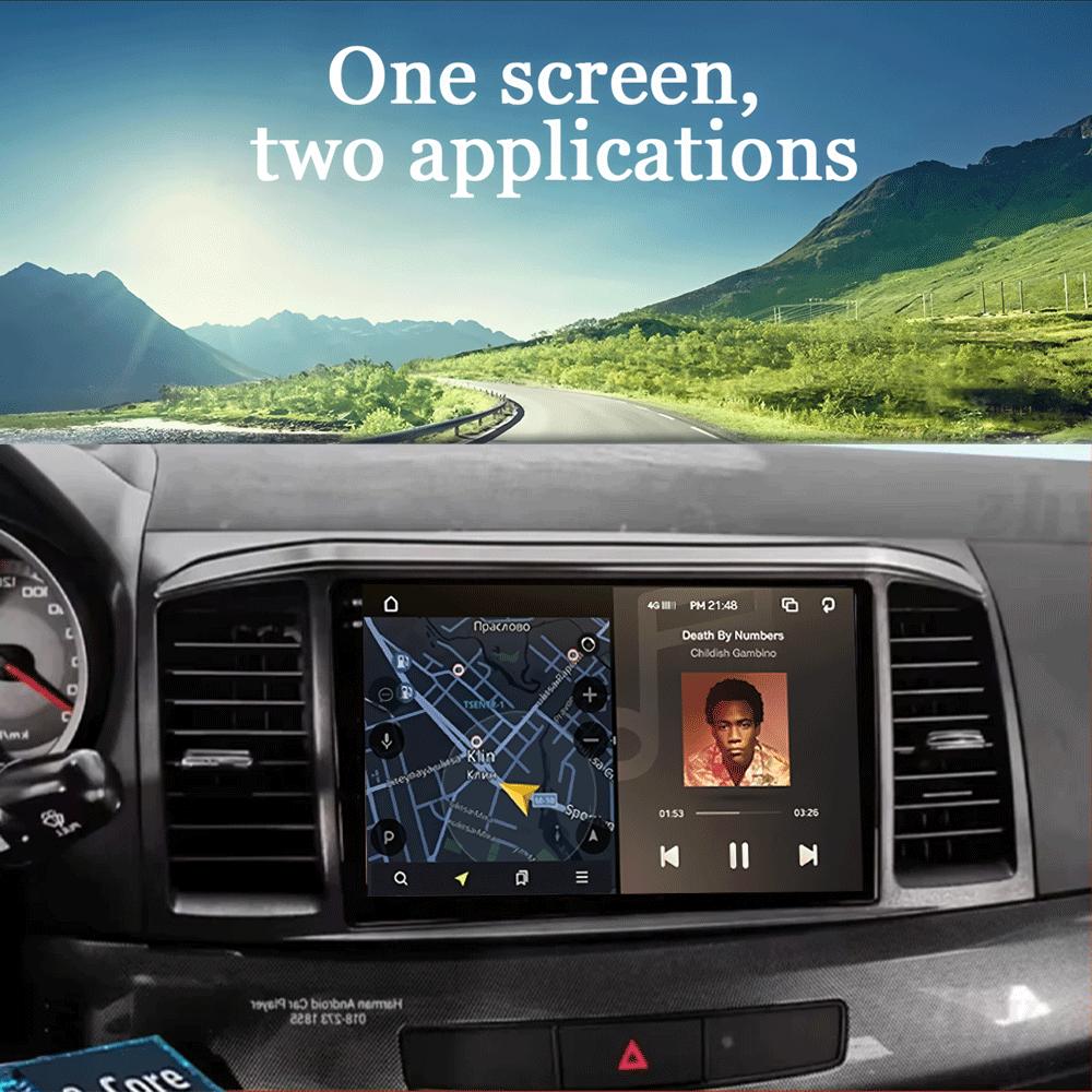 Видеоплеер Android 14 для MITSUBISHI LANCER 9 10 X 2008 - 2016 9-дюймовый автомобильный радиоприемник стерео аудио GPS Carplay Auto Screen