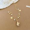 Ornaments Bohemian Shell Necklace Zinc Zinc Alloy Pearl Starfish Beach Pendant Shell Starfish Necklace  Beach