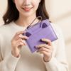 Модный Короткий Кошелек для Кошек с Множеством Отделений для Карт на Молнии Мультяшный Кошелек из ПУ Кожи с Шнурком Студенческий Кошелек для Карт и Монет Подарки