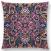 New Vivid Art Colorful Flowers Gorgeous Floral Doodle Geometry Mandala Coral Wonderland Pattern Car Cushion Cover Pillow Case