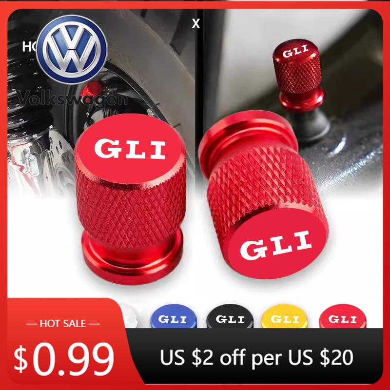 T312026 Hot VOLKSWAGEN Car Wheel Tire Valve Cap Tyre Stem Cover Dust-proof For VW Volkswagen GLI Rline Golf Beetle Passat Sharan Je