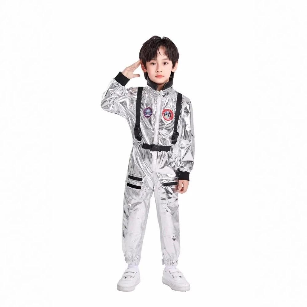 Jumpsuit Style Spacesuit Silver Cosplay Costume Couple Costume Space Suit Stage Performance