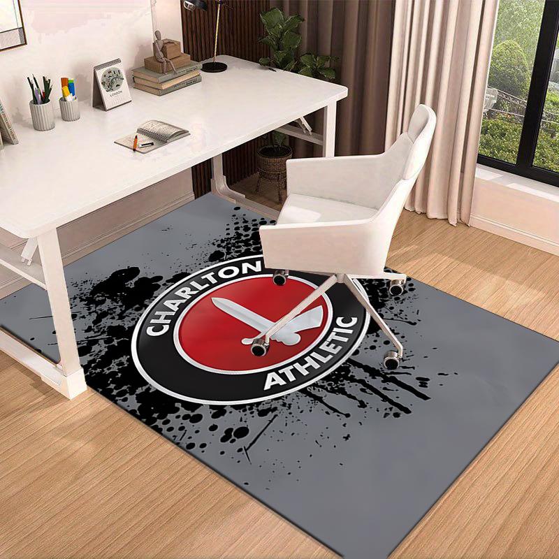 1PC Football Charlton-Athletic Crest Rug Game Carpet, Floor Mat for Bedroom Living Room Entryway Rug, Home Decor Idea Gift for Christmas birthday