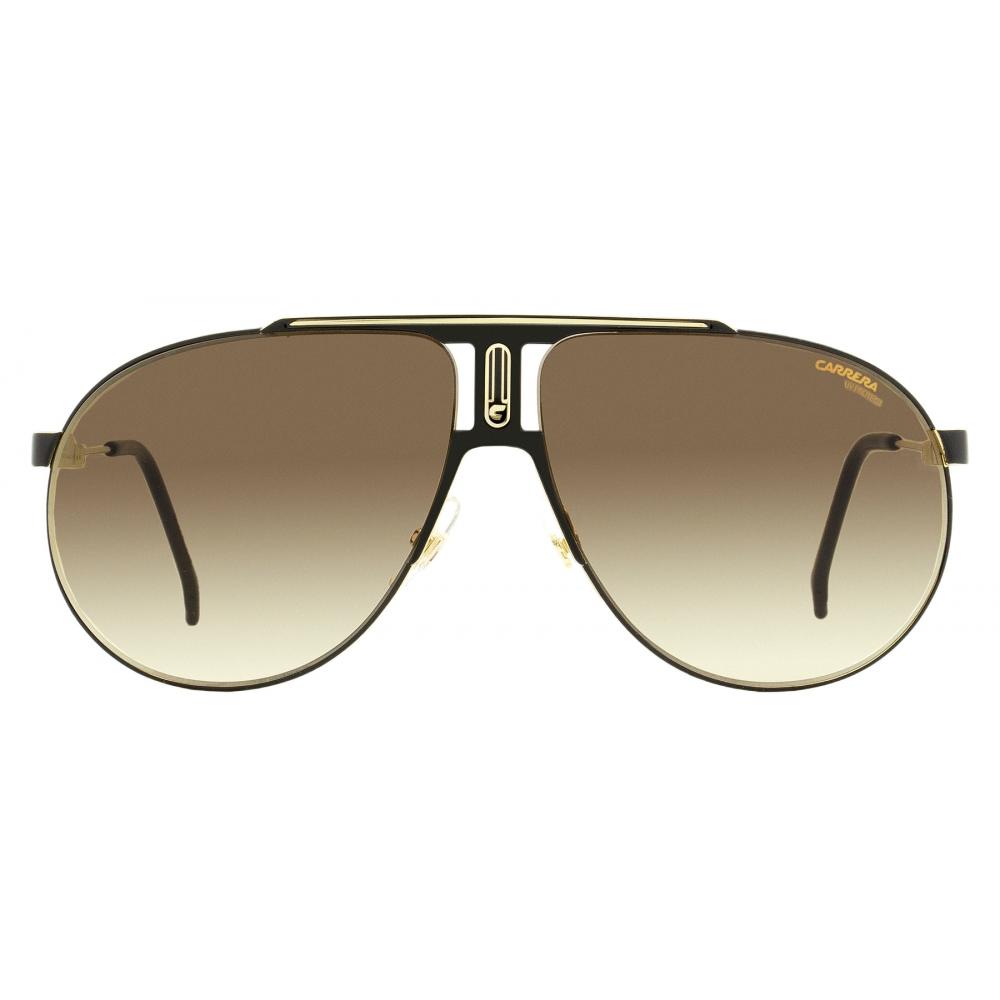 Carrera Unisex Pilot Sunglasses Panamerika 65 2m2ha Black Gold 65mm 2m2ha