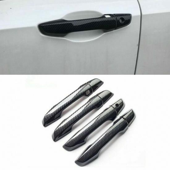 8PCS Carbon Fiber Door Handle Molding Cover Trim For Honda CR-V CRV 2017-