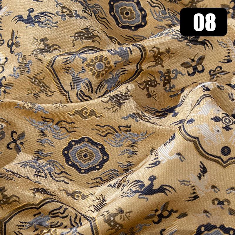 Роскошная высококачественная жаккардовая парчовая шелковая ткань для самостоятельного шитья чонсам ханьфу платье обивка одежды винтажная дизайнерская ткань