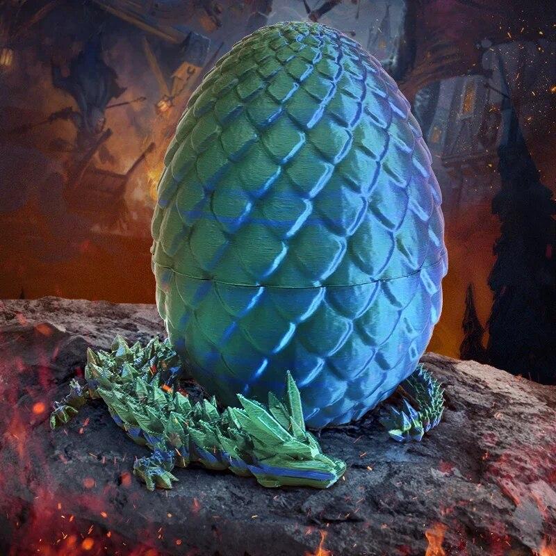 3D печатное яйцо дракона Подарочный набор дракона драгоценный камень Дракон орнамент украшение интерьера в готическом стиле украшение для рабочего стола